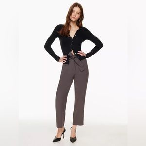 Aritzia Wilfred Tie-Front Crepette Pants